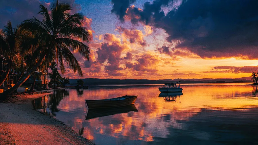 Sunset Over the Lagoon