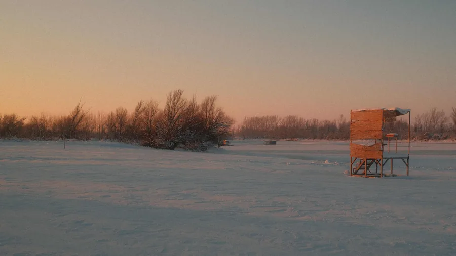 Lifeguard Tower in the Snow