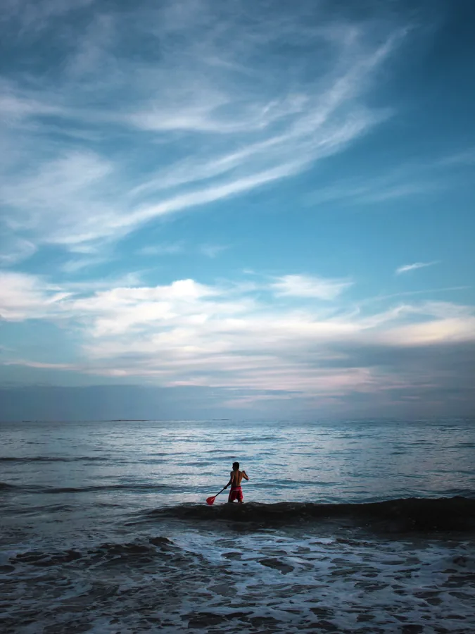 Into the Evening Surf