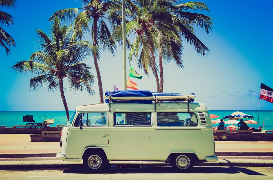 Camper Van by the Sea