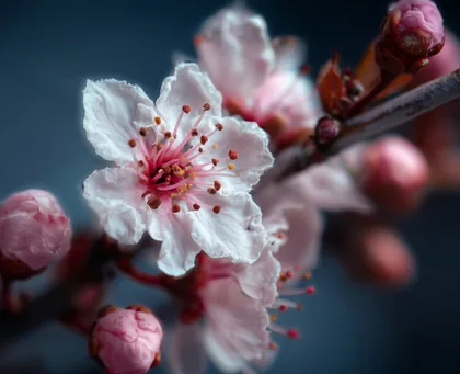 Rosa Blüten
