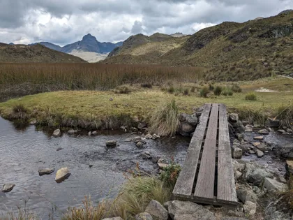Bohlenbrücke, Cajas