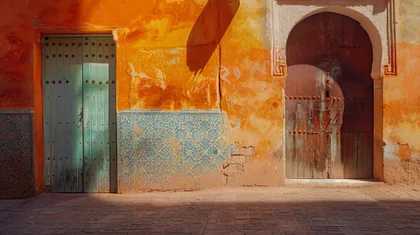 Zwei Türen in Marrakesch