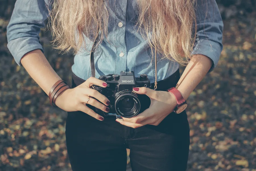 Holding a Film Camera
