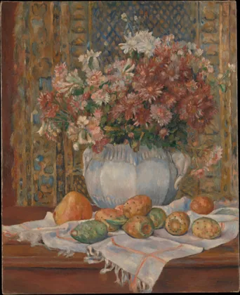 Blumen und Kaktusfeigen