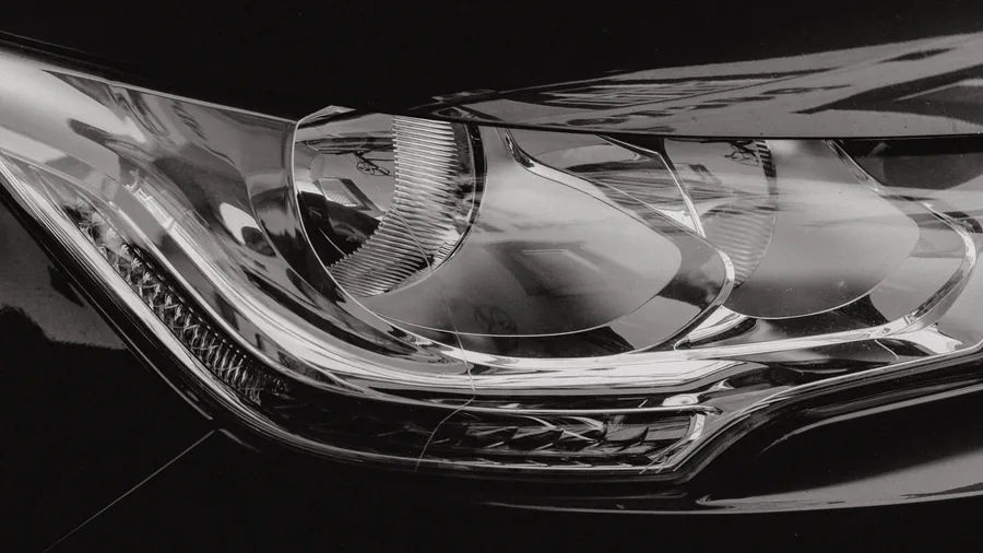Headlight in Black and White