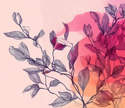 Eine rosa Pflanzenstudie