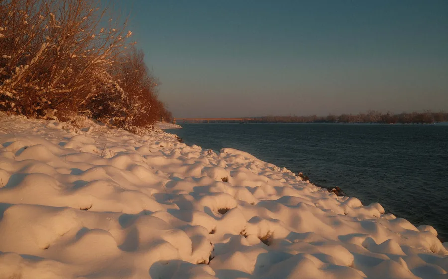 Snow on the Danube Bank
