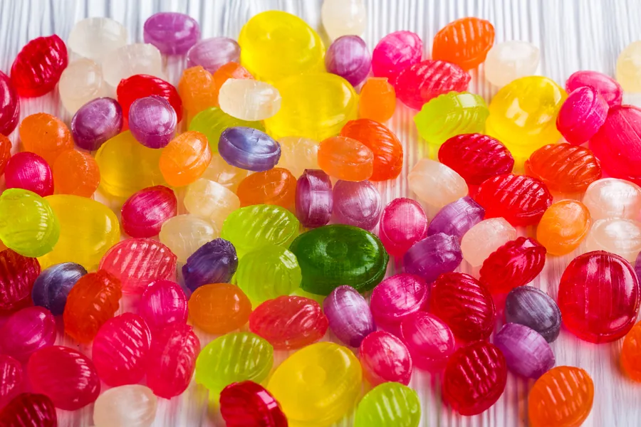 Verstreute Bonbons
