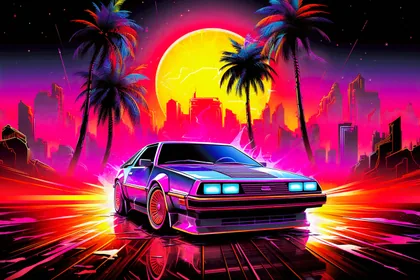 Sportwagen in Neonfarben