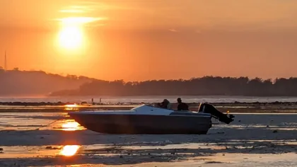 Ebbe bei Sonnenuntergang